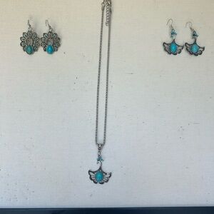 Silver and Turquoise Jewelry Set